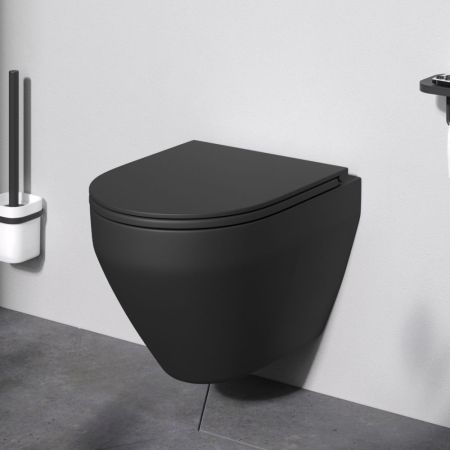 C701700MBSC Spirit V2.0 подвесной унитаз FlashClean с сиденьем микролифт, черн мат, артикул C701700MBSC