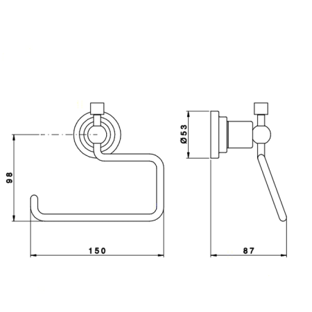 Nicolazzi Monte Croce Бумагодержатель, настенный монтаж, Цвет: хром, артикул 1492CR27