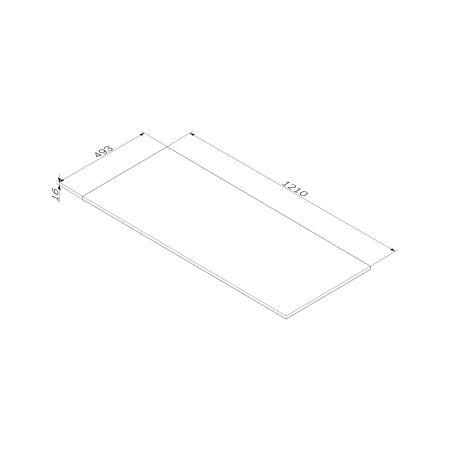 M8FST1200WM Func, Столешница, 120 см, цвет белый матовый, артикул M8FST1200WM