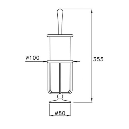 Stella Italica Ершик напольный с керамической колбой 1054 цвет: хром, артикул UN 10018 CR00
