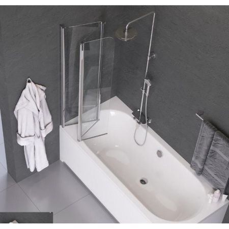 Шторка для ванны EXCELLENT Fliper 120 см (хром) левая, артикул KAAX.1309.1200.LE