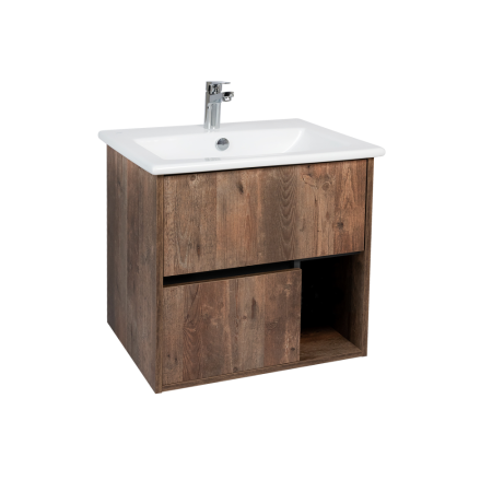 Тумба VIANT "Люксембург" 2 ящика подвесная дерево 446х706х560 под раковину 1WH501619 (Элина 75) (VLUX75ELD-T2YP), артикул VLUX75ELD-T2YP