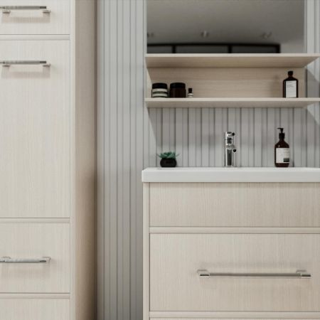 Тумба под раковину напольная Бриклаер ЧИЛИ светлая лиственница , 70 см, артикул 4627125415005