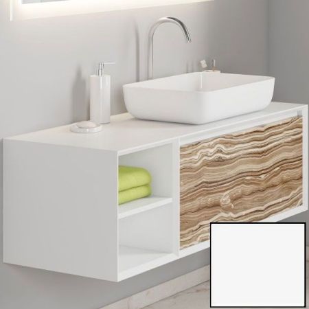 Тумба под раковину SanVit Стайл 120 R kstyle120 подвесная Белый глянец, артикул kstyle120