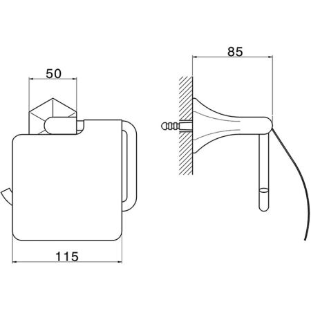 CISAL Cherie Бумагодержатель с крышкой, цвет золото
