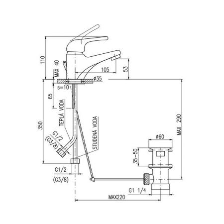 Смеситель для раковины Rav Slezak Sazava SA327.5K, артикул SA327.5K