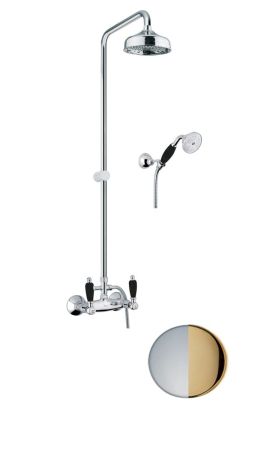 Душевая система Fiore COLONIALE BLACK 22CO0620, хром/золото, артикул 22CO0620