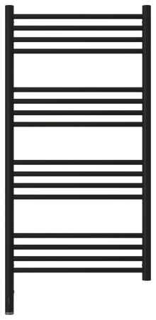 Полотенцесушитель электрический "БОГЕМА 3.0" прямая 1000х500 / МЭМ левый (Матовый чёрный)