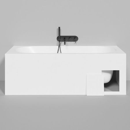 Salini ORNELLA Встраиваемая ванна 1700х700х600мм, овальная чаша, мат-л: S-Sense, глянцевый, матовый белый (без слива-перелива), артикул 102313M