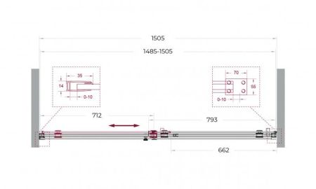 SOFT_CLOSE-2-BF-1-130-C-GM Душевая дверь, артикул SOFT_CLOSE-2-BF-1-130-C-GM