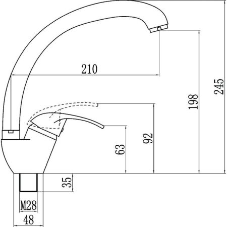Смеситель для кухни Fmark FM4103, хром