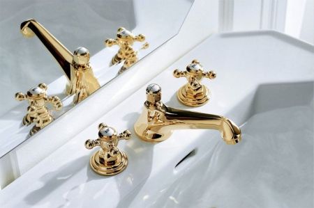 Смеситель для раковины Kludi Adlon 510464520 Золото 23 карат, артикул 510464520