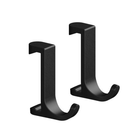 Крючок, Hansgrohe, WallStoris, ширина, мм-10, глубина, мм-33, высота, мм-39,  комплекте-2 шт, тип установки-на штанге кликом, материал-пластик, цвет-чёрный матовый, артикул 27929670