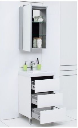 Зеркальный шкаф De Aqua Алюминиум 50 AL 501 050 S серебро