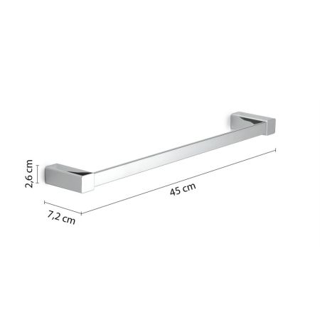 Gedy Spluga, полотенцедержатель, длина 45 см, цвет хром, артикул SG21/45(13)
