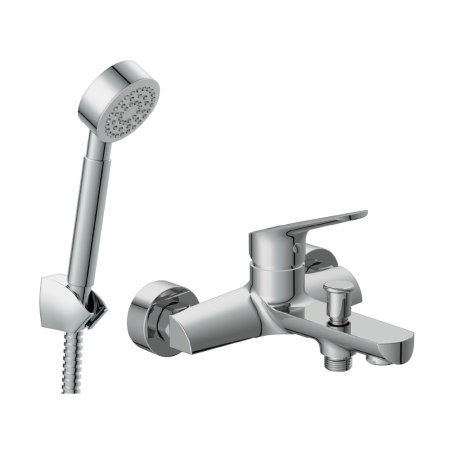 Комплект Cersanit FLAVIS 2 в 1 смеситель для ванны FLAVIS душевой гарнитур CARI (64509), артикул 64509