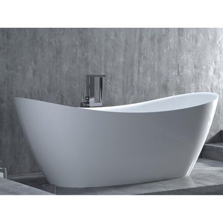 Salini NOEMI Ванна отдельностоящая 1700х750х690мм, донный клапан "Up&Down", сифон,  слив-перелив, мат-л: S-Sense, глянцевый, белый. Фурнитура: белая., артикул 101712G