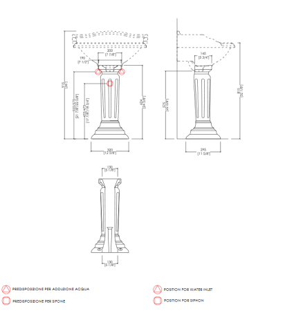 Devon Cambridge Пьедестал для раковины, цвет: белый