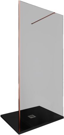 Душевая перегородка Allen Brau Infinity 1 100 3.21018.60.T медь браш, артикул 3.21018.60.T