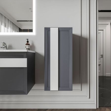 Шкаф навесной Бриклаер БЕРЛИН 90 см, оникс серый, артикул 4627125416170