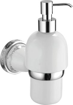 Sanibano Kleo, настенный керамический дозатор, цвет золото - белая керамика