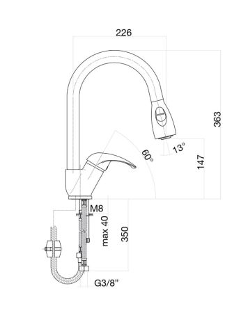 Смеситель для кухни Fiore NEXUS 43CR4397, хром, артикул 43CR4397