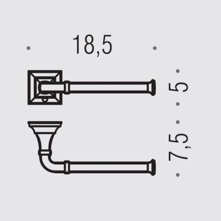 Colombo Portofino Держатель туалетной бумаги, подвесной, DX, цвет: хром, артикул B3208D.CR