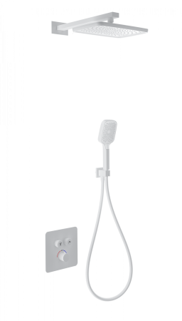 Душевая система с термостатом встраиваемая WONZON & WOGHAND, Белый матовый (WW-B4003-MW)