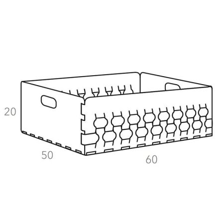 Colombo Adj Корзинка Dubai, 60x50H20 см , цвет: капучино/шоколад, артикул BADJ2049-0406