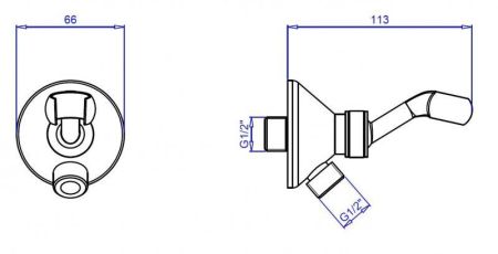 Штуцер с держателем CEZARES CZR-U-AI-C, артикул CZR-U-AI-C-01