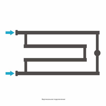Полотенцесушитель водяной High-Tech model "G+" 320х650 (МУАР Темный Титан), артикул 15-4051-3265