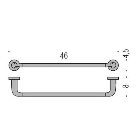 Colombo Basic Полотенцедержатель 46 см, цвет: хром, артикул B2710.CR