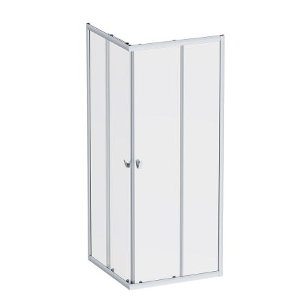 W87G-403-8080-MT Sunny душ огражд квадратн, раздвижн двери 80x80 серебро,стекло прозрачн, артикул W87G-403-8080-MT
