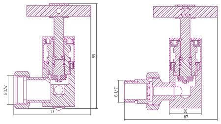 Вентиль 3D левый (крест) G 1/2" НР х G 3/4" НГ (ЗОЛОТО) Вентиль 3D левый (крест) G 1/2" НР х G 3/4" НГ (ЗОЛОТО)