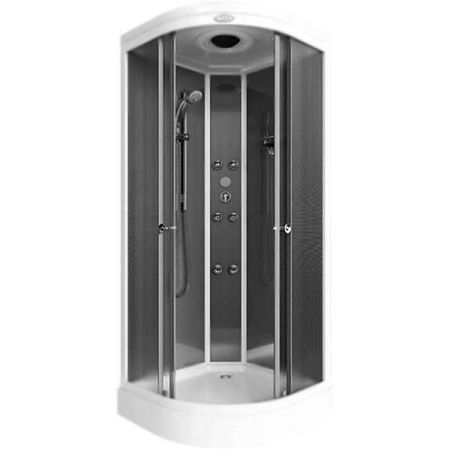 Душевая кабина Arcus AS-122 100x100 профиль Белый стекла матовые фактурные