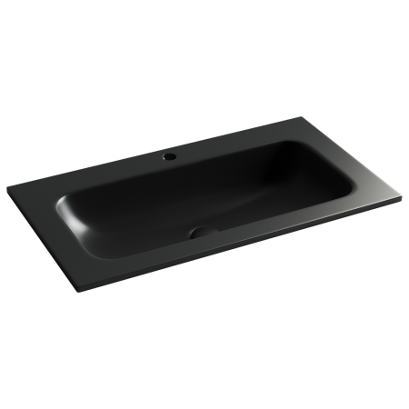 Раковина накладная мебельная Грация (Grace) прямоугольная c отверстием под смеситель, 810x457x137мм, цвет черный матовый, арт. CN7012MB, артикул CN7012MB