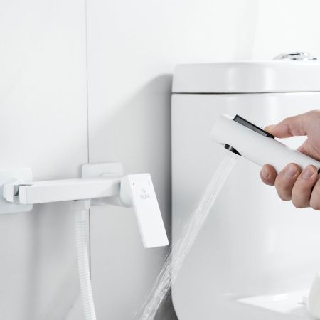 Гигиенический душ со смесителем Rose R1805C-1, белый