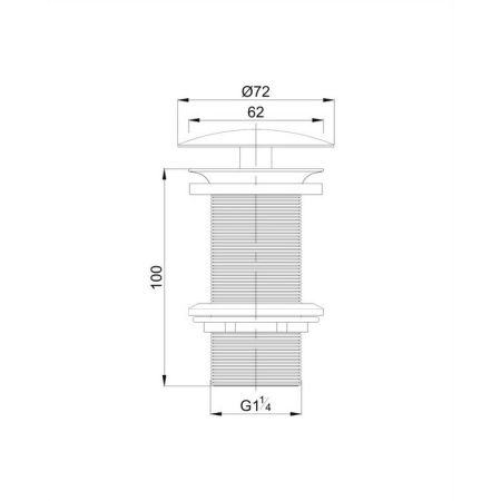 Донный клапан к сифону для умывальника A82CR (хром), артикул A82CR