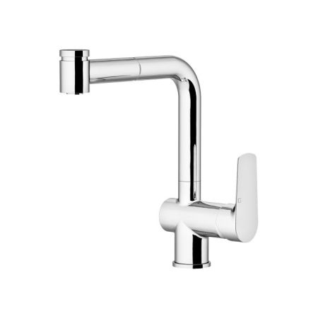 Gattoni H2omix3000 CUCINA Смеситель для раковины с выдвижным распылителем излив 205 мм , цвет хром, артикул 3070/30C0cr