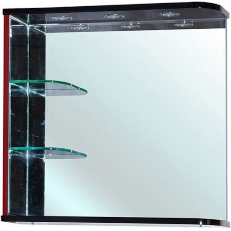 Зеркало Bellezza Рио 70 L 4613611062211 с подсветкой Черное Красное