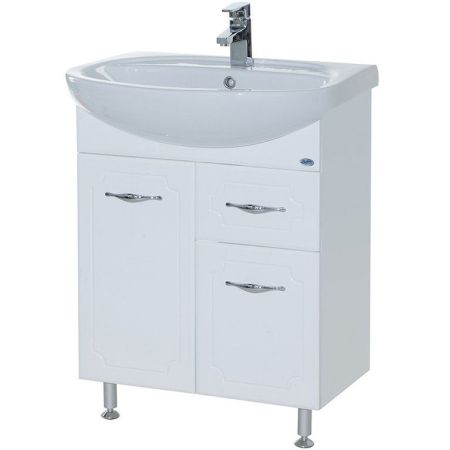 Тумба под раковину Bellezza Стелла 65 4636010090012 1 ящик Белая, артикул 4636010090012