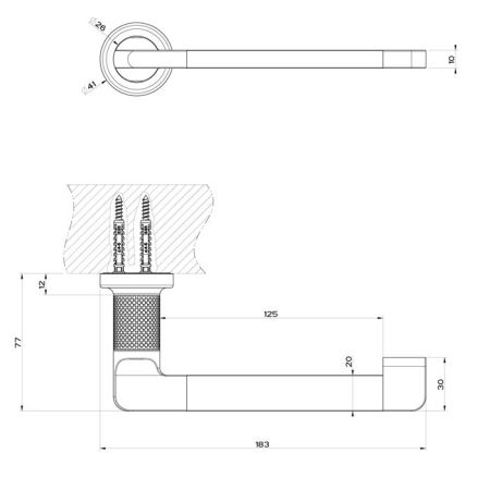 GESSI INCISO Держатель для туалетной бумаги вертикальный или горизонтальный, цвет: nero XL, артикул 58455#299
