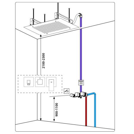 Душевая система встроенная Timo Selene SX-2129/00SM хром, артикул SX-2129/00SM