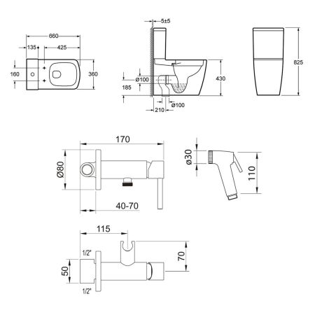 Комплект 2 в 1 Lavinia Boho Aveo Rimless 21050007, артикул 21050007