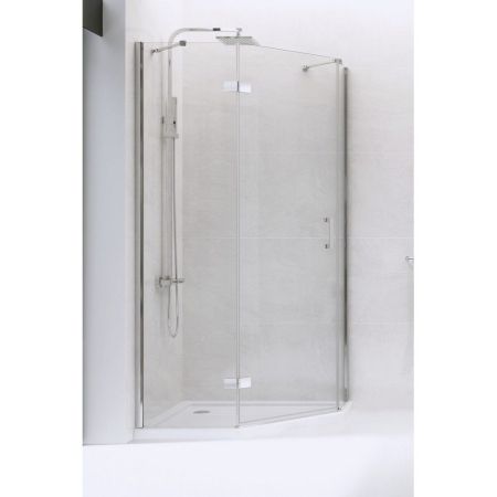 Душевое ограждение NEW TRENDY NEW AZURA L (L) 100x80x195 K-0563 (хром), артикул K-0563