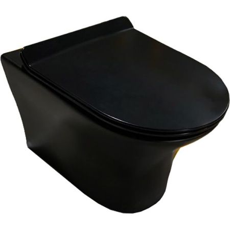 Унитаз Cerutti SPA 2617E Matt Black 7505 подвесной с сиденьем Микролифт