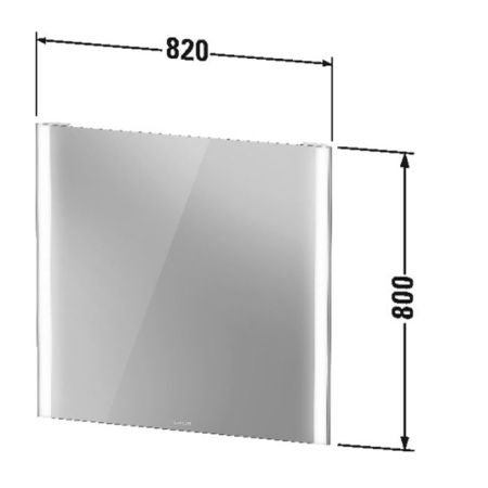 Duravit XViu Зеркало с подсветкой 800x820x40мм, сенсорное управление, цвет: шампань матовый, артикул XV70320B1B1