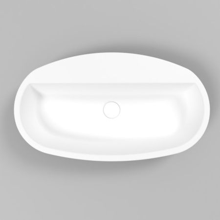 Умывальник WHITECROSS Obsidian D 65x37 (черный/белый мат) иск. камень, артикул 0736.065037.20100