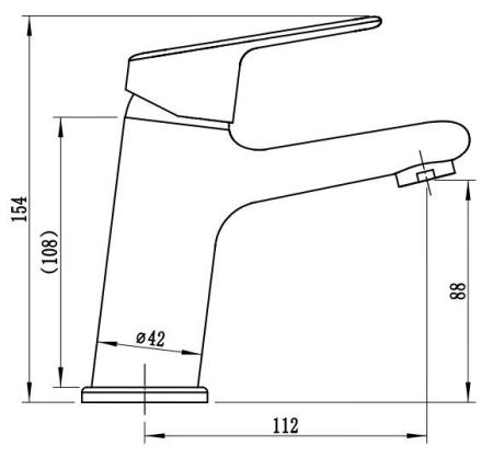 Смеситель Wave для раковиныовины, артикул: WA26M, артикул WA26M