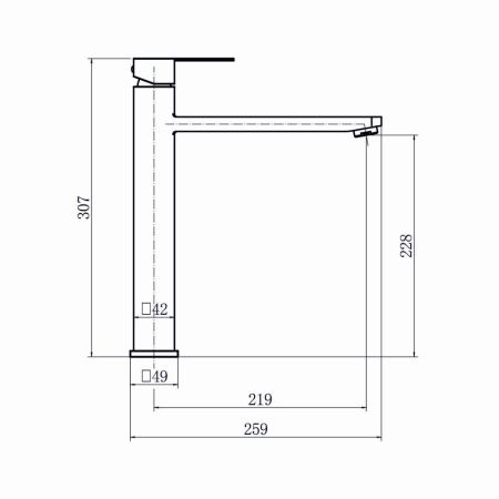 Смеситель для раковины FASHUN A51202, сатин